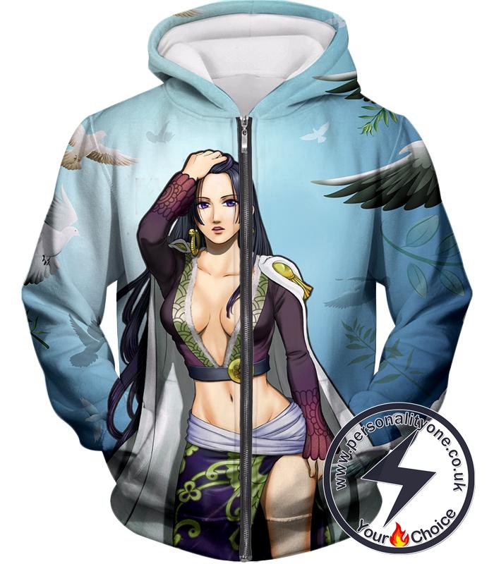 One Piece Super Hot Boa Hancock Amazon Lily Princess Cool Zip Up Hoodie